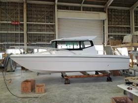 製作中のボート