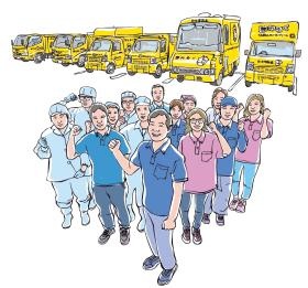 少人数ながらも笑顔でつながる職場です。