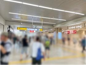 【駅からの道順】改札を出てルミネの前を左へ進んで階段を下りる