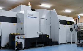 加工機に材料供給が容易な配置のＮＣＴ加工ライン