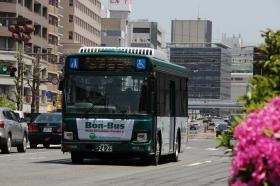 ボン・バスの愛称で親しまれている緑のバスです