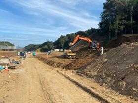 ２３号蒲郡バイパス工事・・・道路工事の様子です。