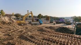 天白区植田山造成工事・・・造成に伴う土工事の様子です。