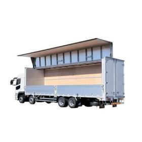 弊社の看板商品ともいえるウイングボデー