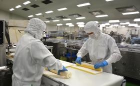 株式会社モンテール 総社工場 ロールケーキ手巻き工程