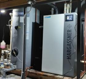 バイオマスボイラの現物です。海外製の商品になります。