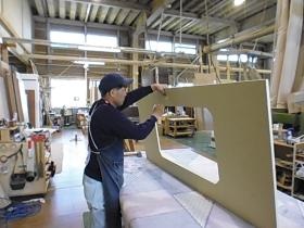 襖製作 作業風景