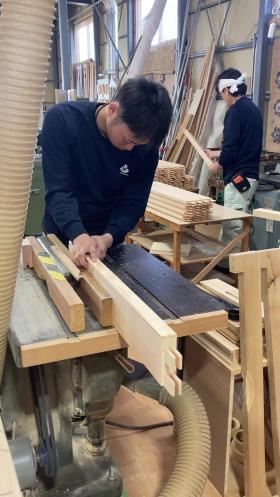 格子戸製作 作業風景