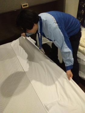 セレクトン北本 ベッドメイク作業 例