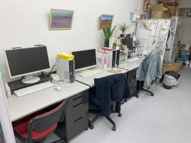 事務スペースです。事務作業はここで行っています。