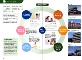法人施設紹介です。病院、老健、サ高住、訪看、通所などです。