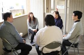 ベランダでのくつろぎ