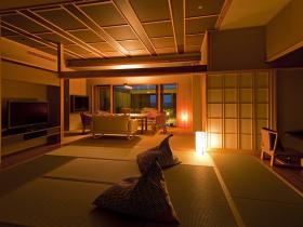 人気のの室露天風呂付の”ヴィラ楽園”