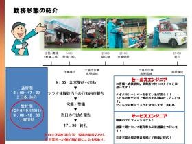 勤務形態の紹介。季節により忙しい時期があります。