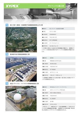 ザイペックスの主な施工実績です