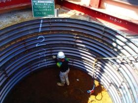 ライナープレート設置作業