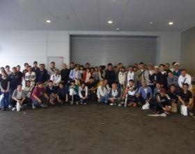 ウォーキングイベント出発前です