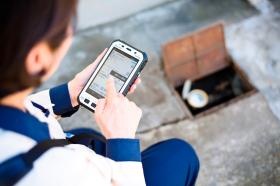 検針作業の様子