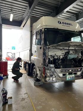 車両点検中です