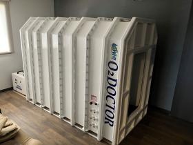 酸素カプセルで体力回復。