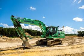 冨島建設の機械（グリーンカラー）