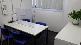 ここで面接します。