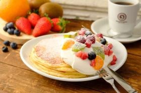 一番人気のオリジナルミックス粉を使用したパンケーキ