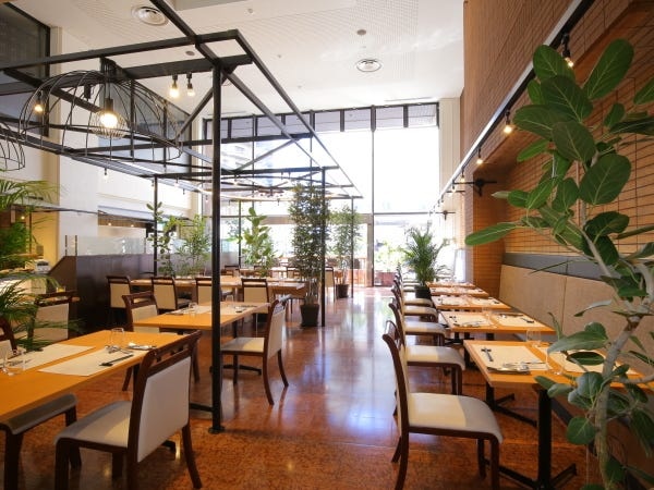 2025年３月にリニューアルしたビュッフェレストランチェスナットはボタニカルなインテリアで好評を得ています