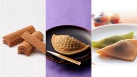 代表商品（左から井筒八ッ橋、夕霧、夕子）