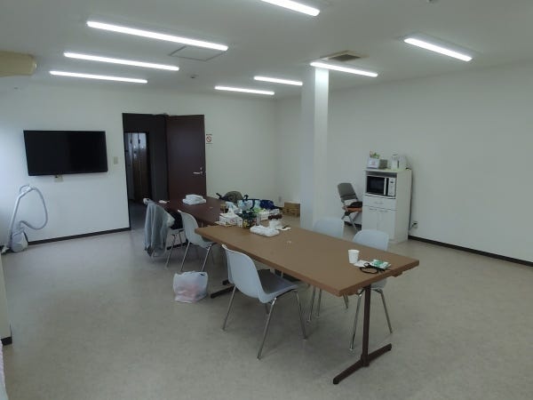 こちらが休憩室です。休憩時は職種関わらずワイワイしながら休憩されていますよ。