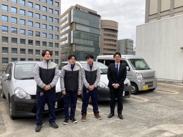 お任せするのは、東京エリアのコインパーキングの巡回管理業務。東京チームの先輩たちとの同乗研修で、ひとつずつ仕事を覚えていきましょう。