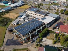 真島工場航空写真