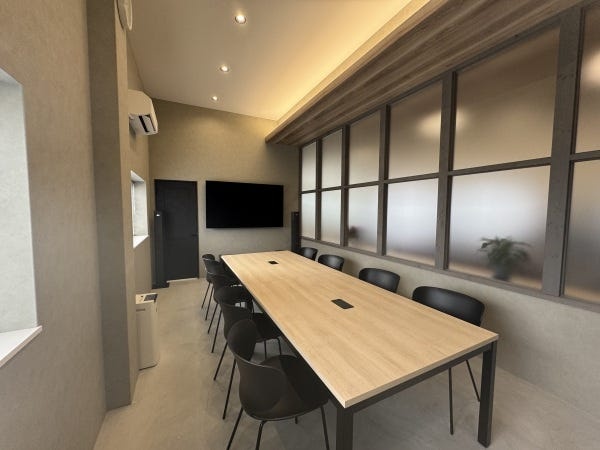 社員が意見を交わしやすいよう工夫された会議室です。