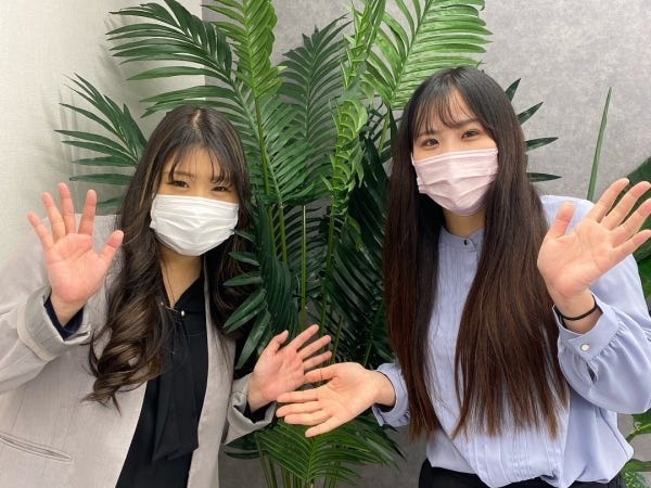 社員の男女比率　５：５　なんです。