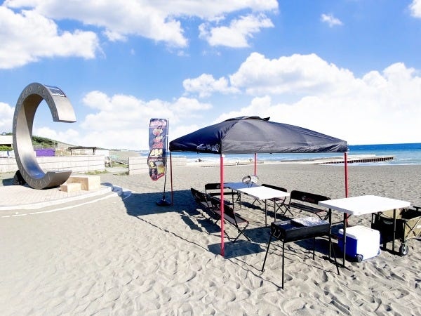 海岸でのBBQ知名度は抜群です