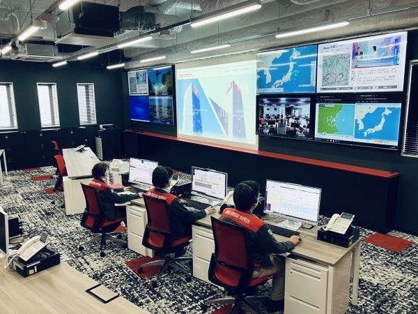第二拠点の関西コントロールセンター。立ち上げ間もないため少人数です。