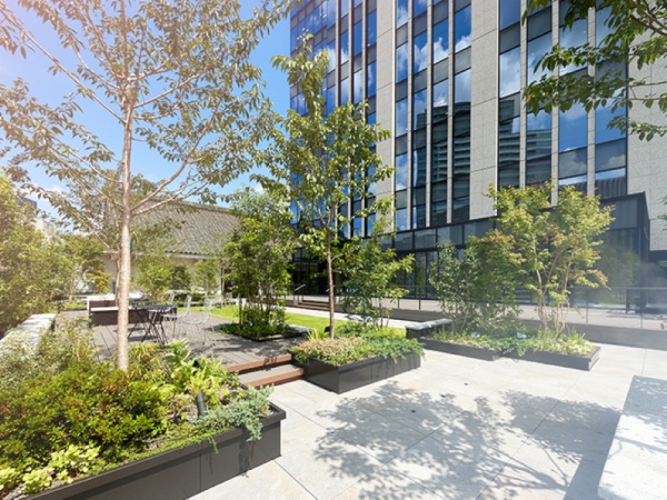 テラスでリフレッシュ