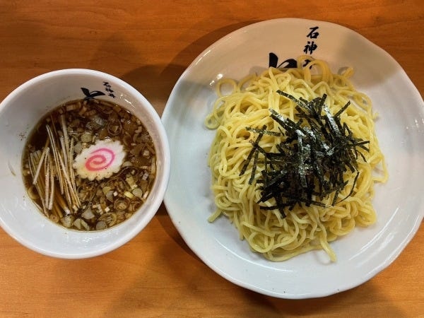 看板メニューのつけ麺です。