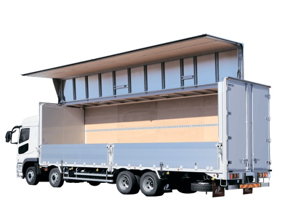 弊社の看板商品ともいえるウイングボデーです！