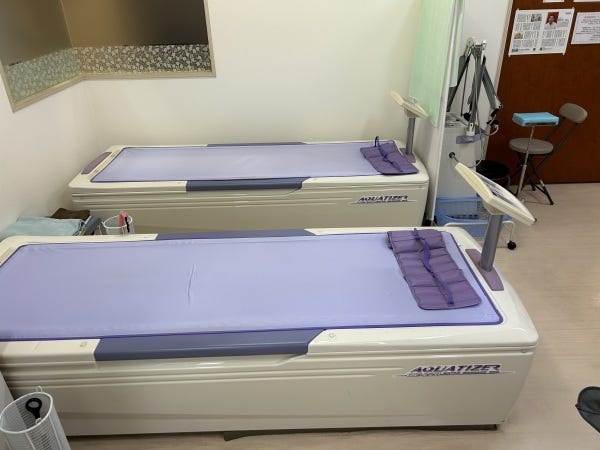 ウォーターベッド　　マッサージ効果あって気持ちがいい機械です　　休憩時間はご利用できます。