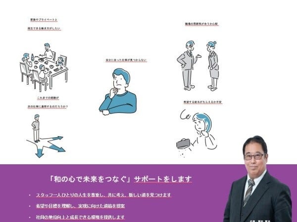 弊社のスローガンでもある「和の心で未来をつなぐ」で皆さん未来をサポートします。