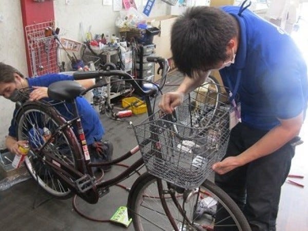 残業の自転車の販売スタッフ・自転車チェーン店の販売スタッフ（ノルマなし）