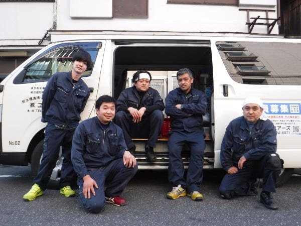 作業員の面々です。作業面で分からない点は優しく教えてもらえます。