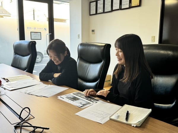 和気藹々と打ち合わせ中