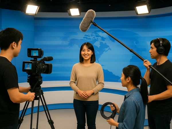 番組収録が無事に終わった瞬間の達成感は格別。仲間と喜びを分かち合える職場です！