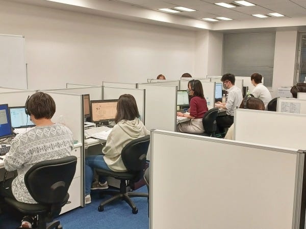 名古屋本日にある自社コールセンター。会員のアフターサポートはコールセンタースタッフが担っているため、営業活動に集中できます。