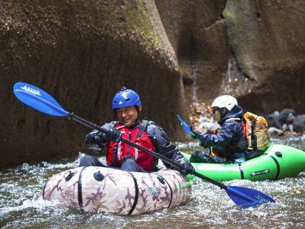 2025年誕生したばかりの新・由布川峡谷アドベンチャーツアー。「アクティブコース」