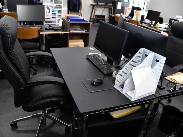 個人のデスクです。