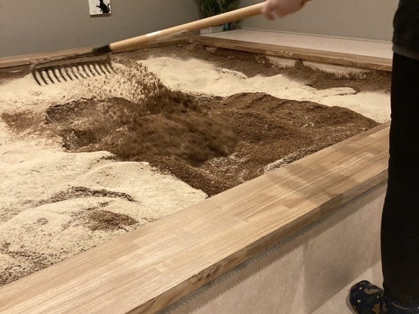 攪拌作業風景です