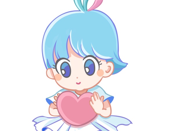 クリニックの公式キャラクター「つばさちゃん」です。診療理念として掲げている「心に寄り添う」という姿勢がモチーフになっています。